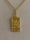 St Christopher Rectangle Pendant Necklace