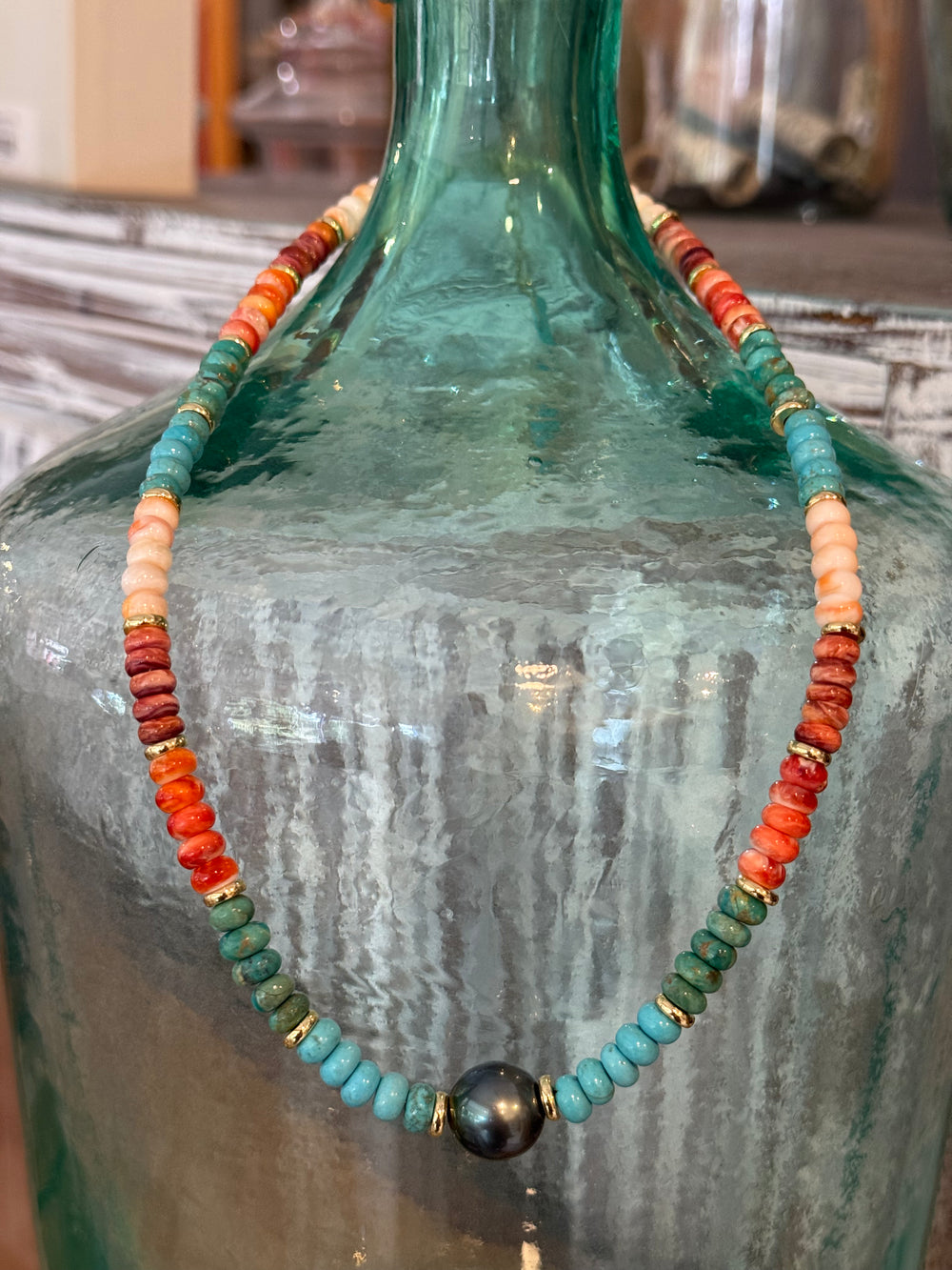 3. Tahitian with Turquoise and Spiny Oystet