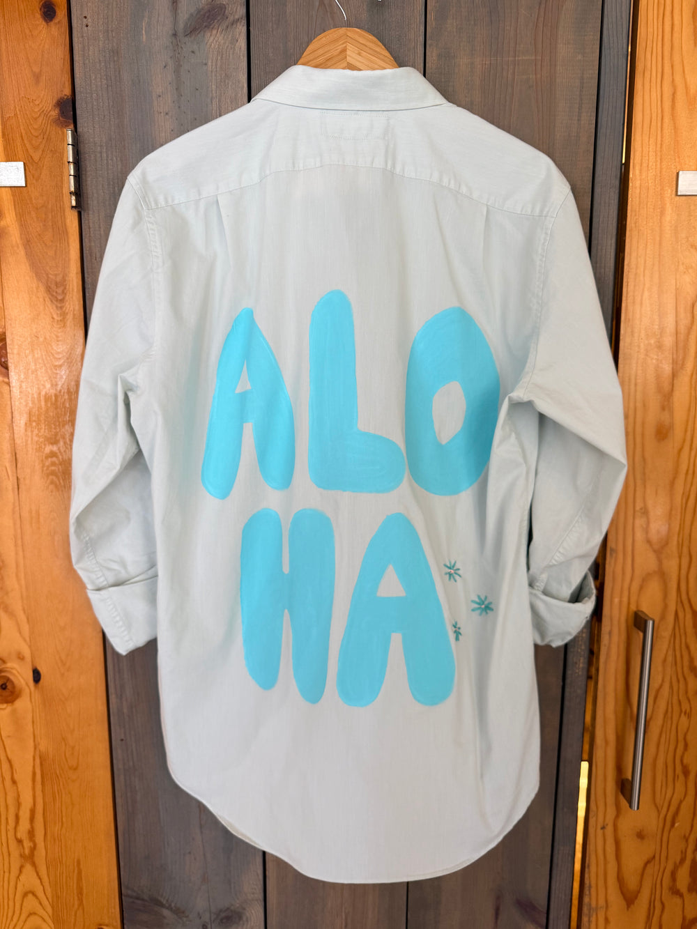 Light Blue Blue Painted ALOHA