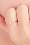 Thin Stacking Ring With Cubic Zirconia