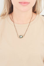 Single Tahitian Pearl With Gold Beads Necklace