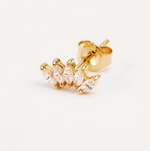Gold Eternal Lotus Crystal Stud Earring