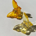 Butterfly Clear Mini Claw Hair Clips Set