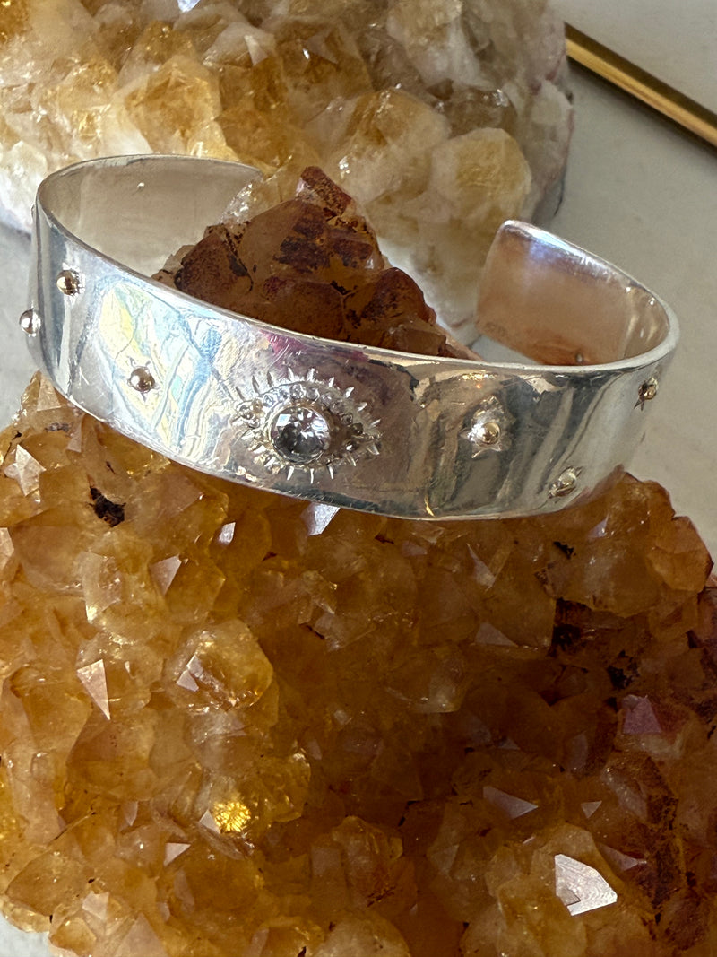 Silver Star Cuff Bracelet