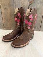 Size 9.5 Brown with Roses