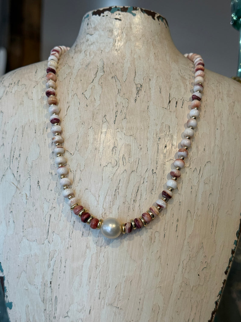 Spiny Oyster and Pearl Necklace