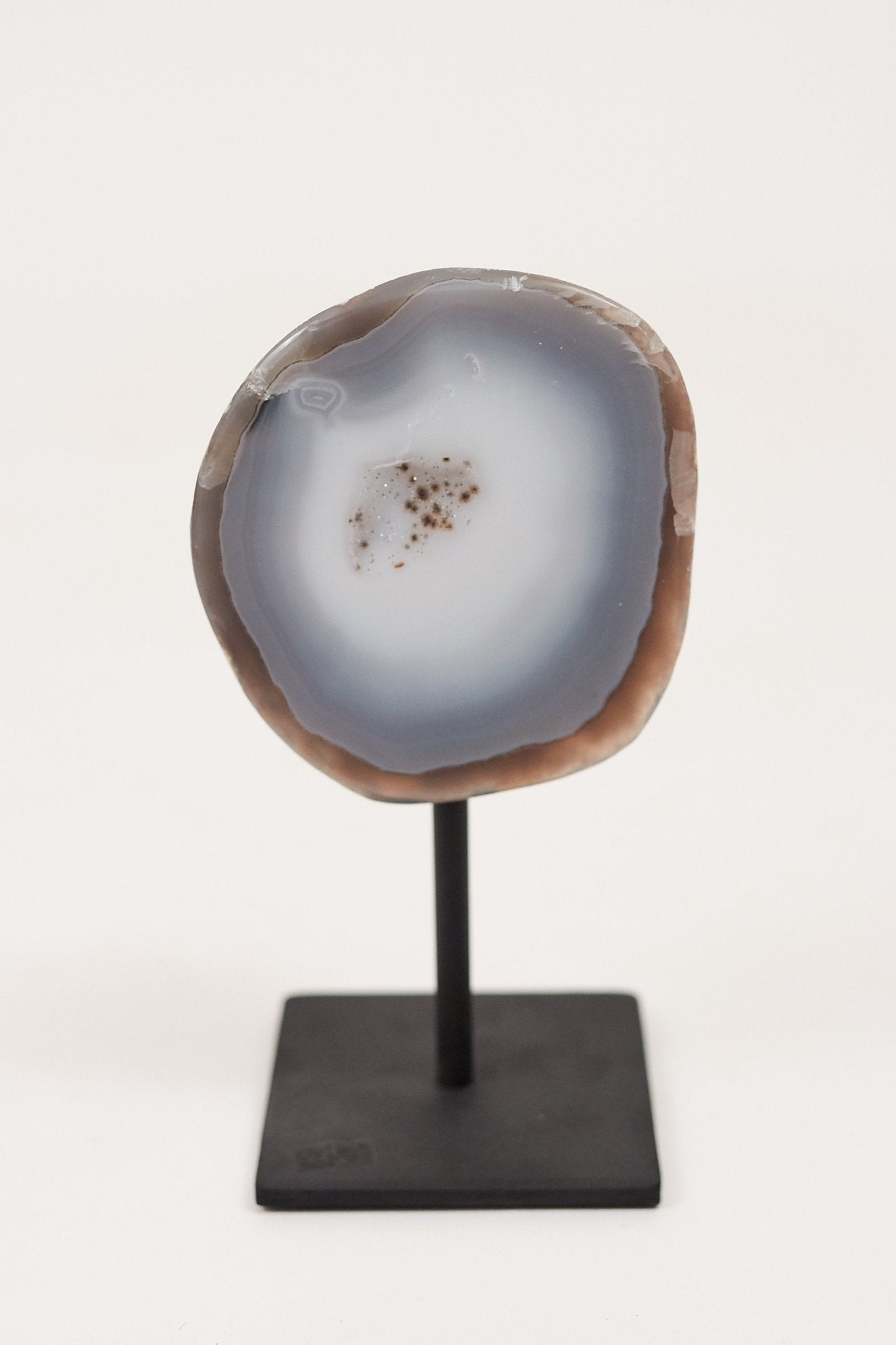 Agate Geode On Metal Stand – Driftwood Maui & Coast By Driftwood