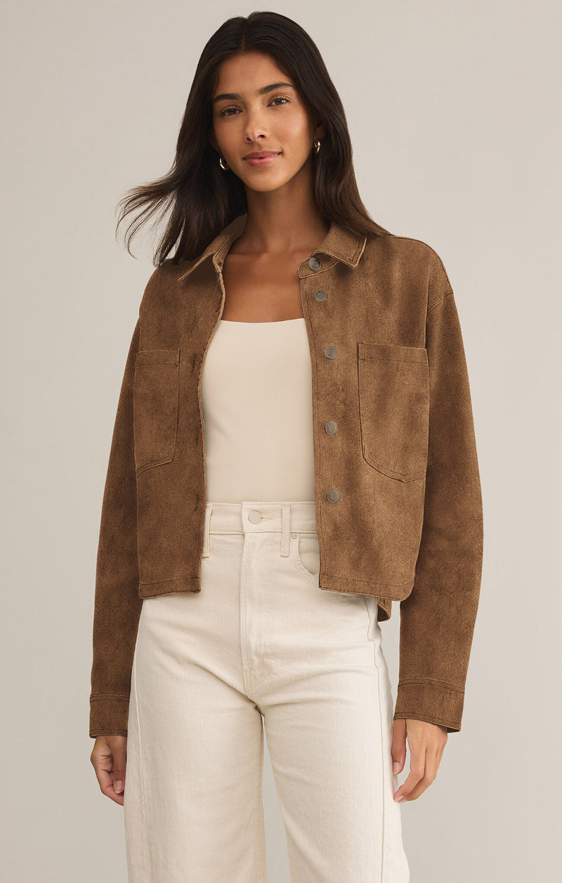 Z SupplyAll Day Cropped Suede JacketJacket