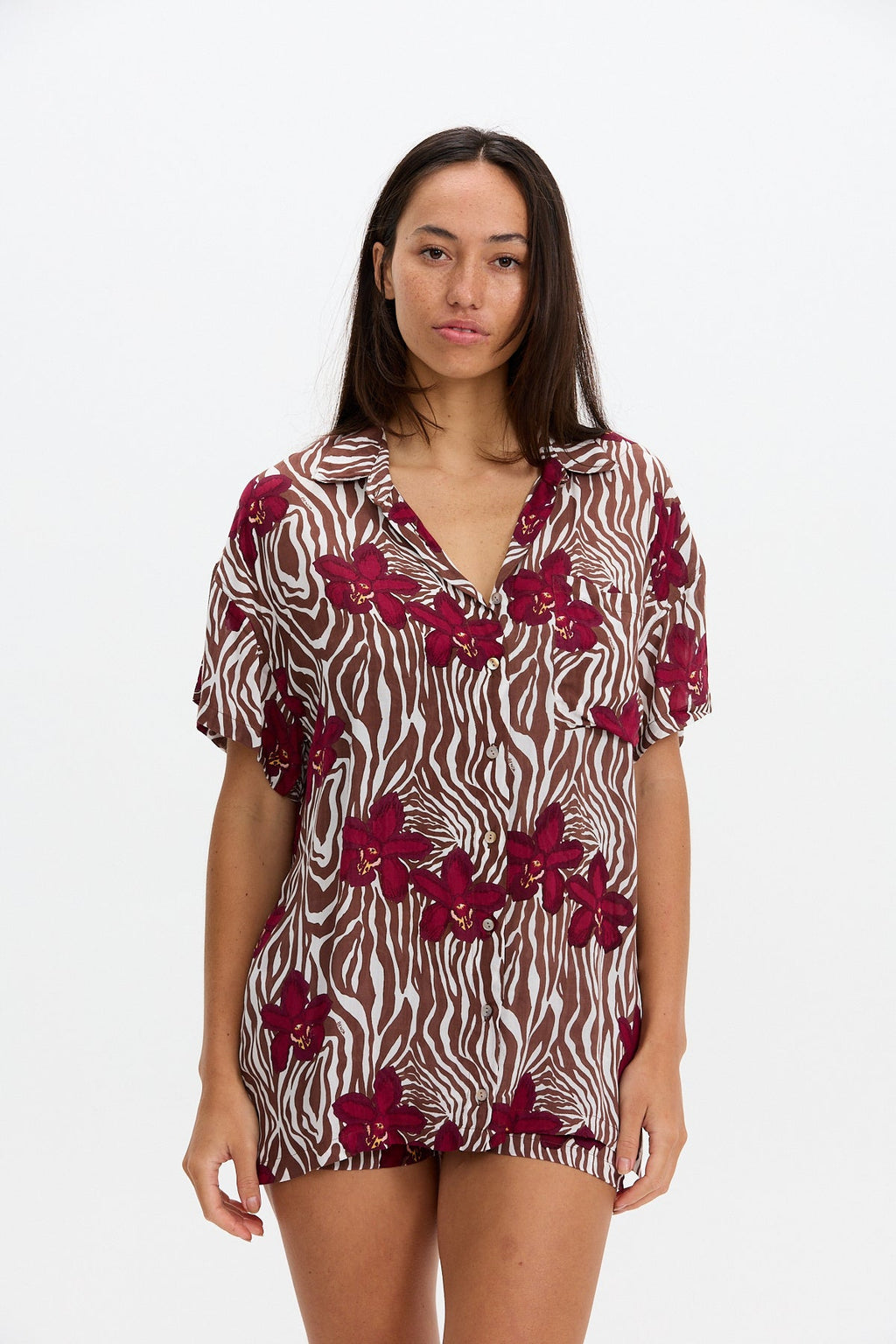benoa resort aloha shirt dress diva print
