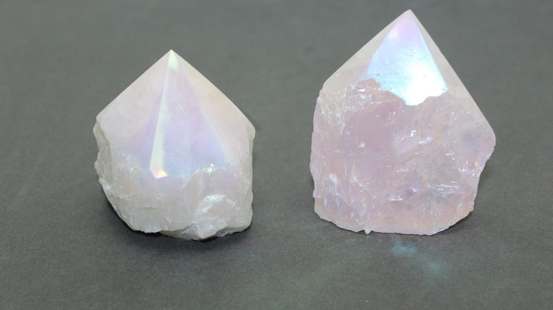 Angel Aura Rose Quartz with Natural Sides