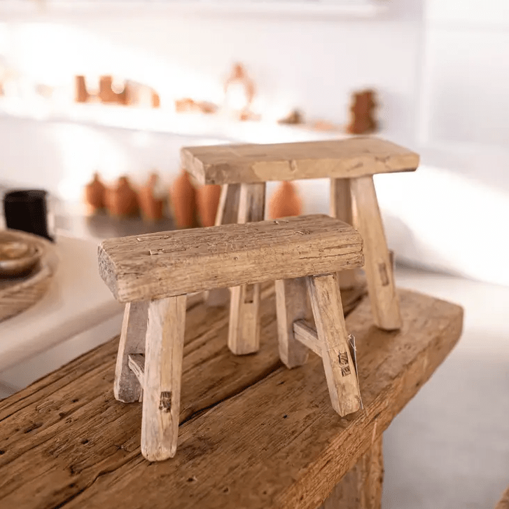 Baby Elm Stool Bench - Driftwood Maui & Home By Driftwood