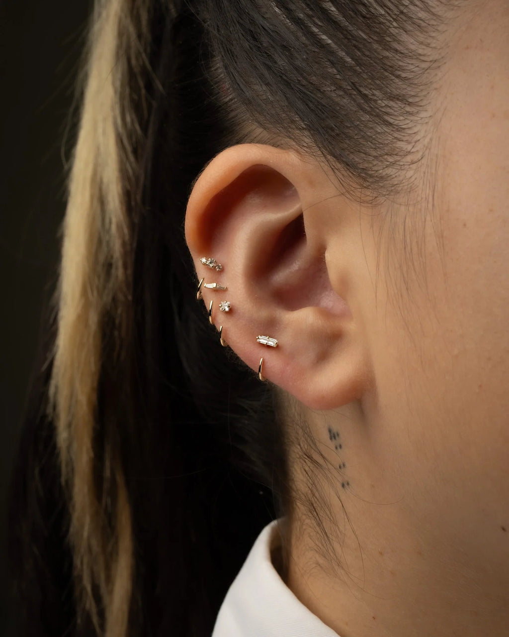 Yu MonoBaguette ClawEarrings