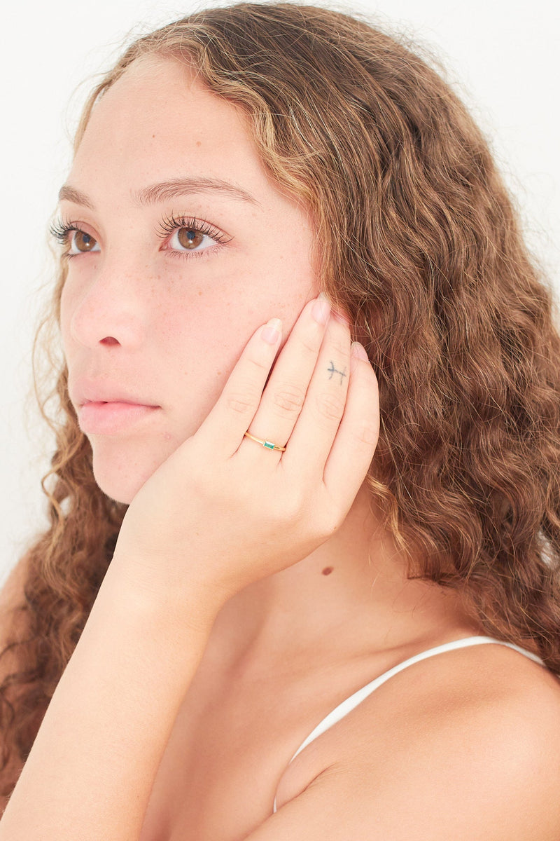 Baguette Gemstone Ring