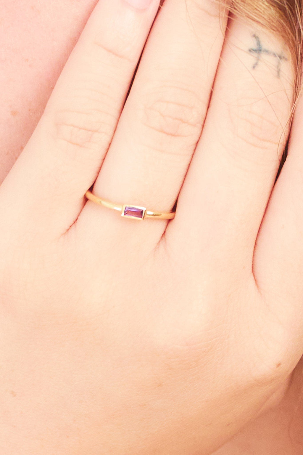 Baguette Gemstone Ring