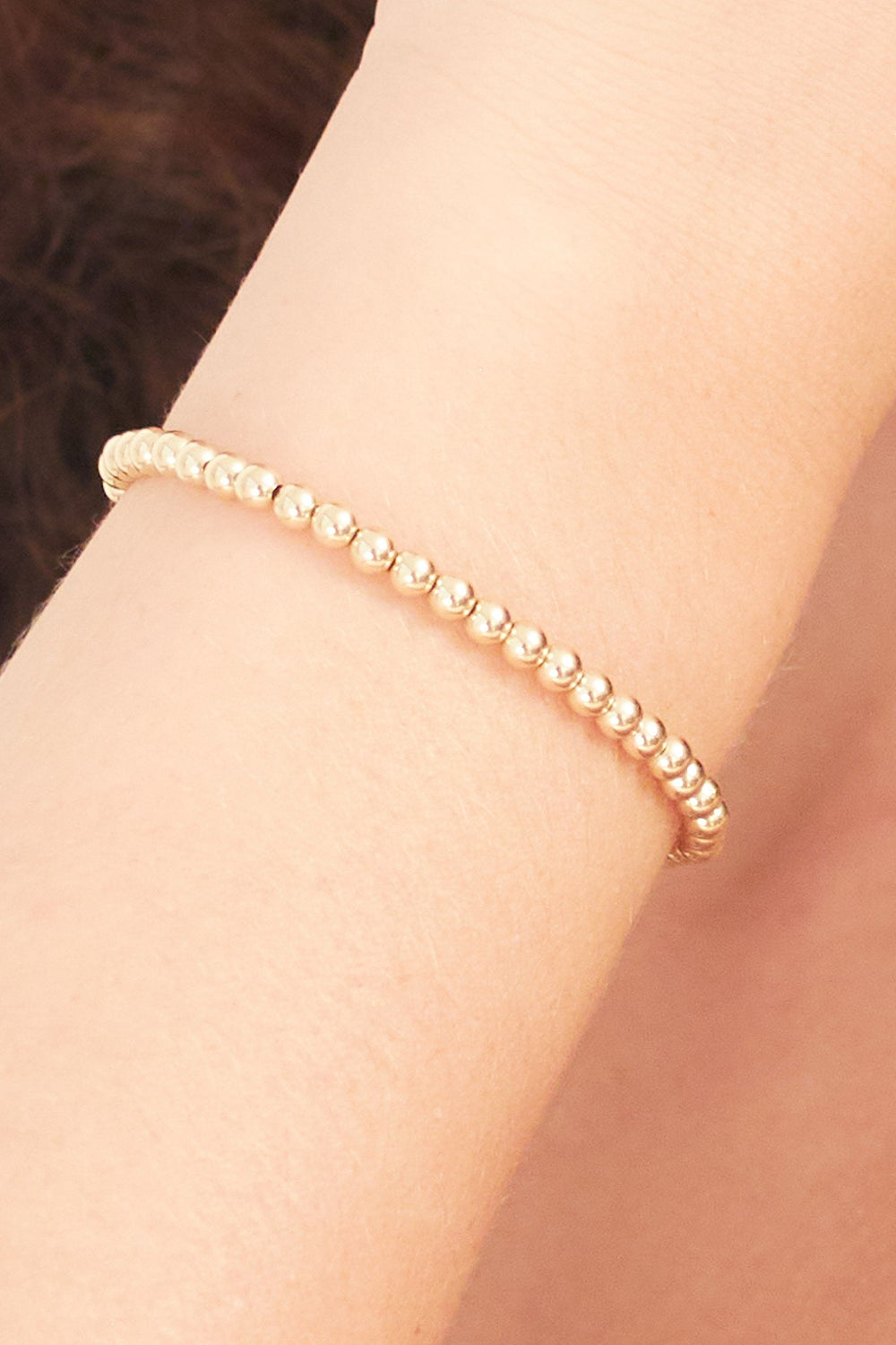 4mm Beaded Gold