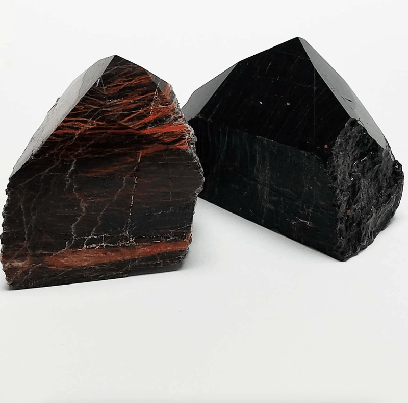 Black Tourmaline Point with Natural Sides