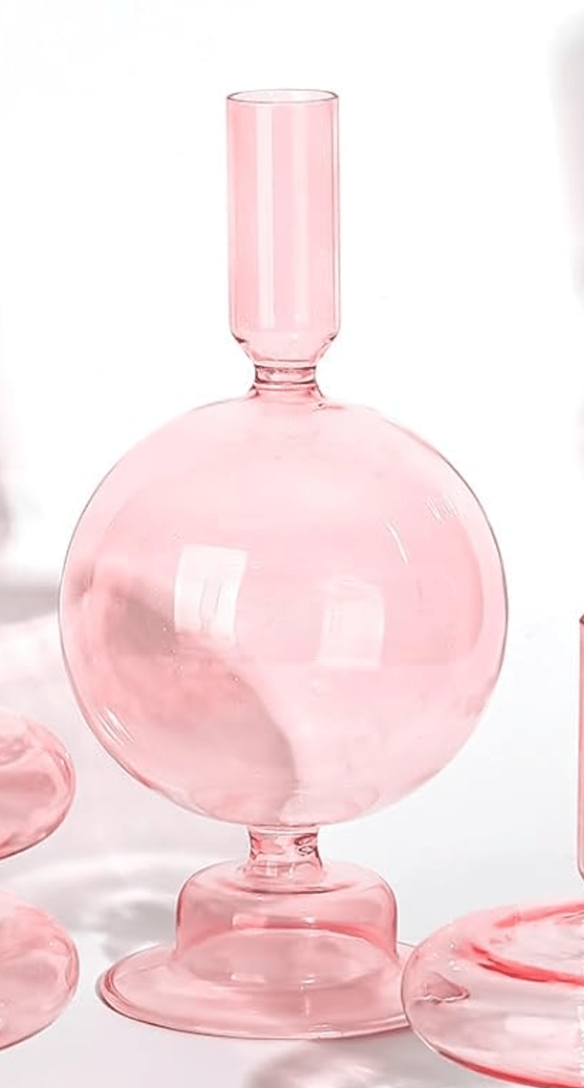Bubble Glass Candlestick Holder