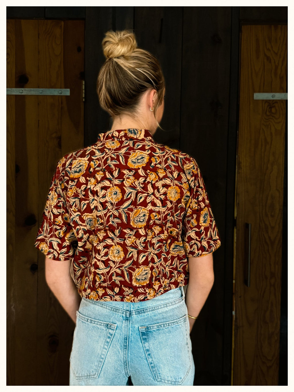 Buttoned Blouse/Kalamkari Jacket