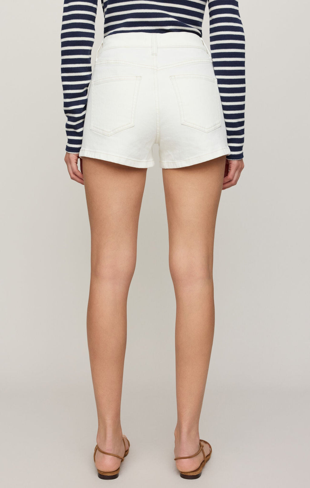 white a line high rise short
