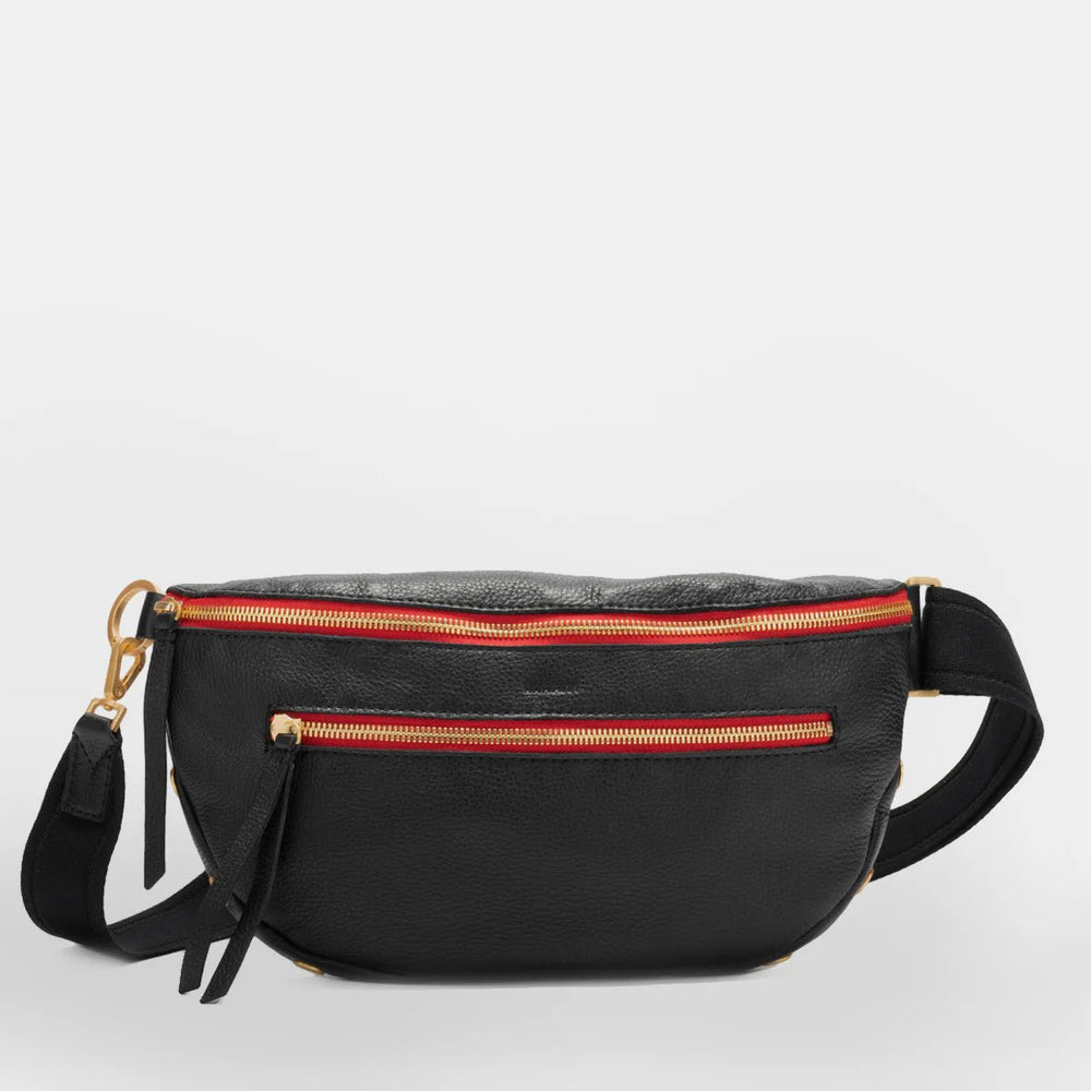 Black/Brushed Gold Red Zip