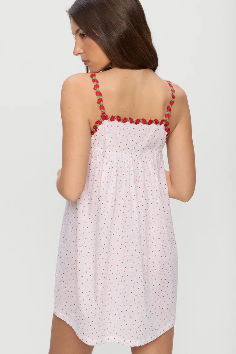 white babydoll polka dot dress
