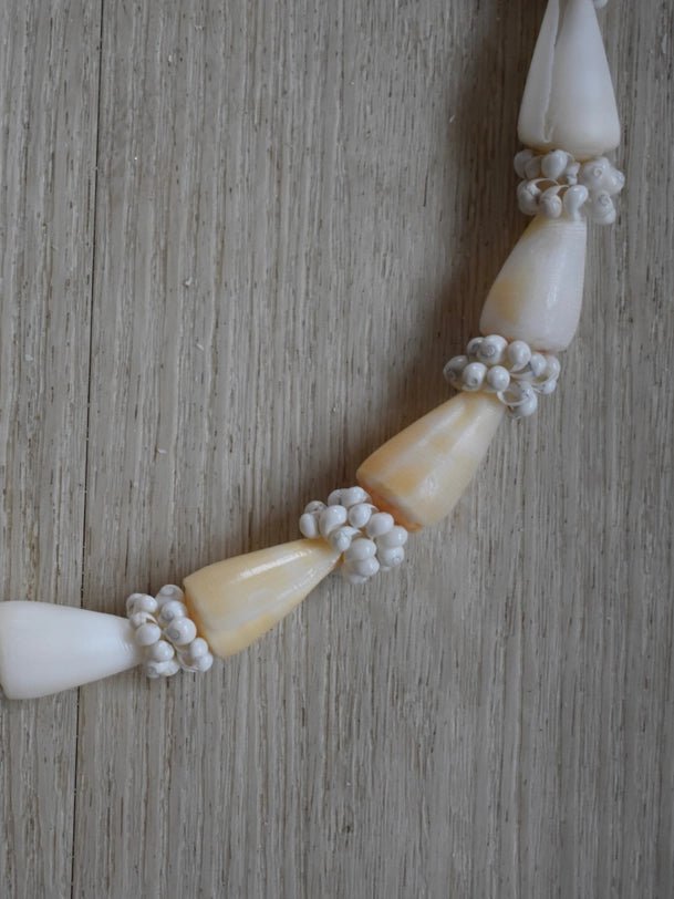Revel Sun HawaiiCream Cone Shell LeiNecklaces