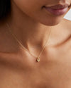 Crystal Lotus Heart Padlock Necklace
