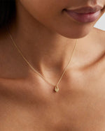 Crystal Lotus Heart Padlock Necklace