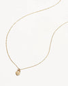 Crystal Lotus Heart Padlock Necklace