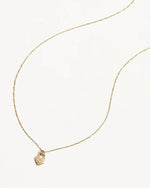 Crystal Lotus Heart Padlock Necklace