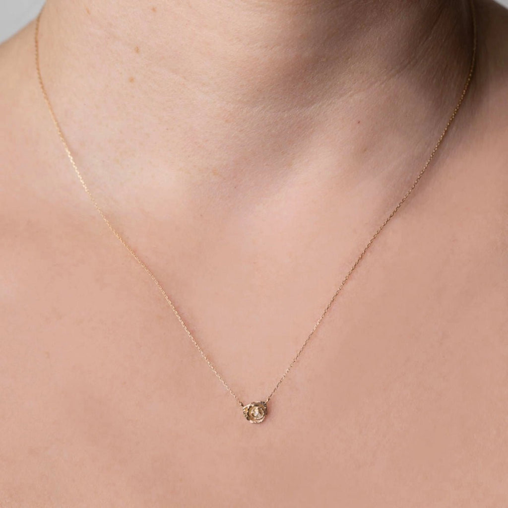 Diamond Rose Pendant