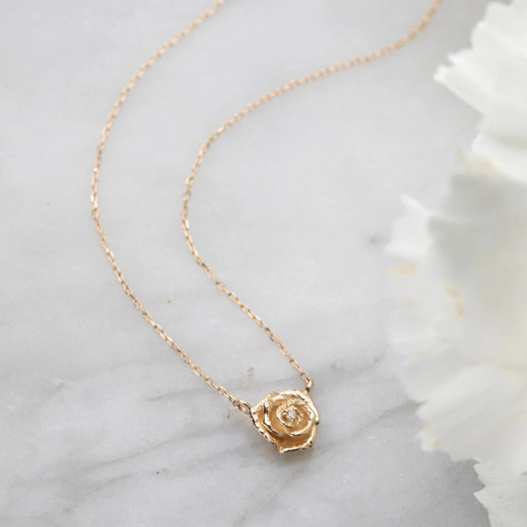 Diamond Rose Pendant