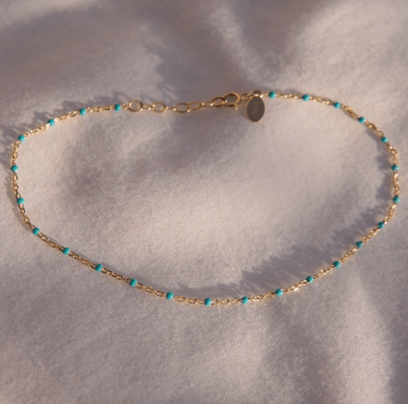 Enamel Spotlight Chain Anklet