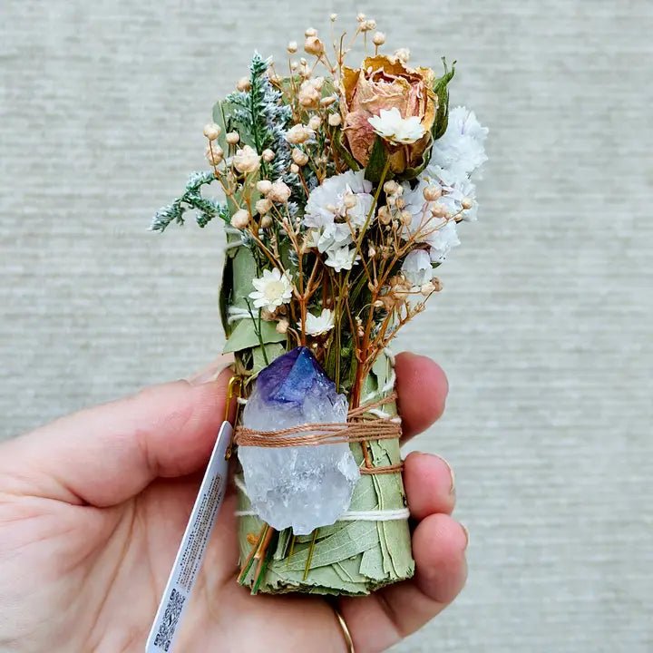 Eucalyptus and Amethyst Wand