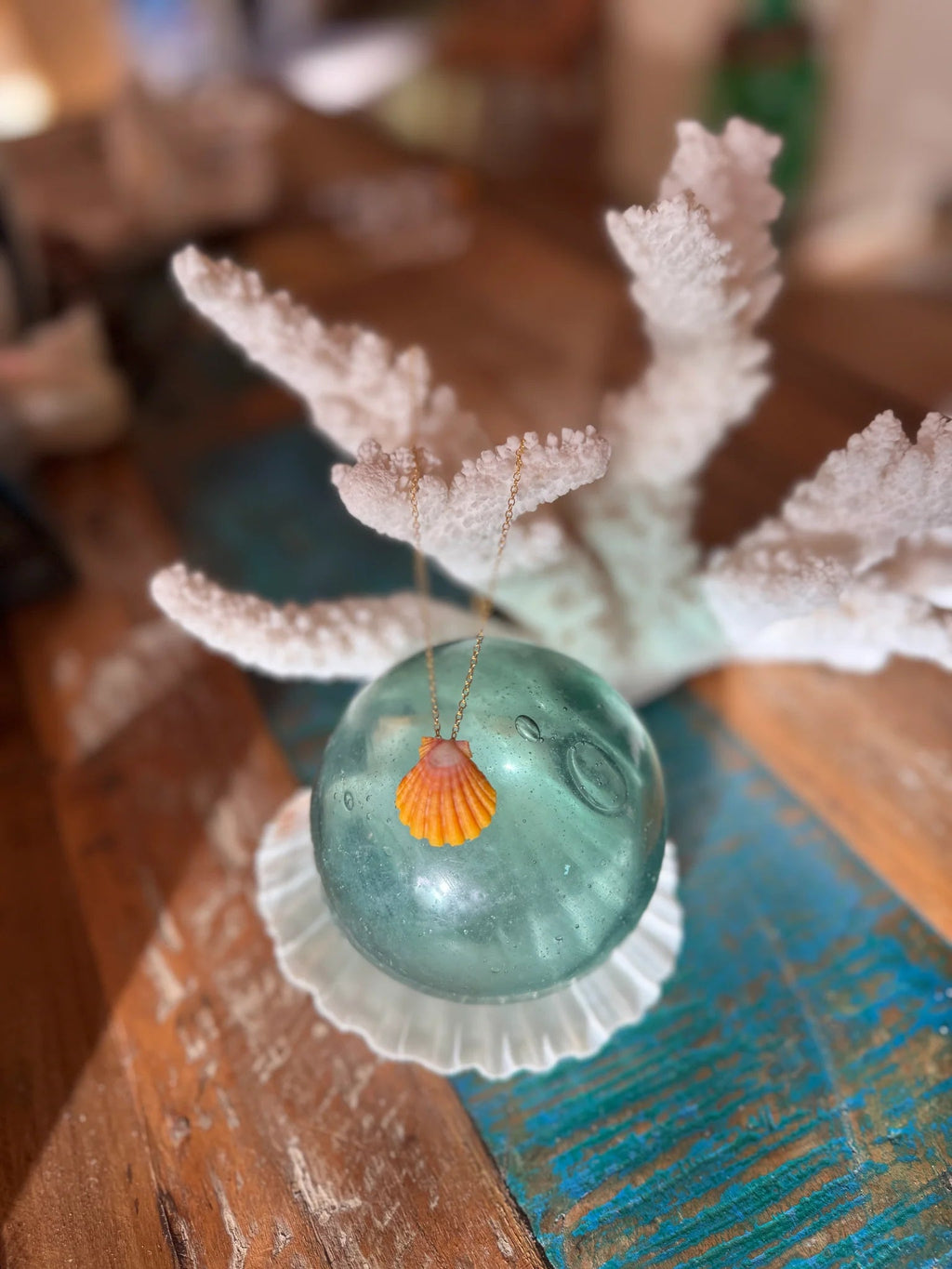 Ella May MauiFloating Sunrise Shell NecklaceNecklaces