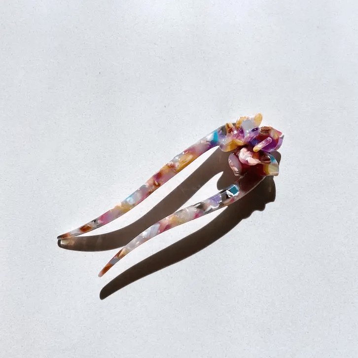 Floral French Hair Pin - Driftwood Maui & Home By Driftwood