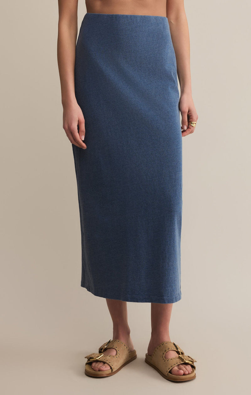 Z SupplyGail Jersey Denim Midi SkirtSkirts