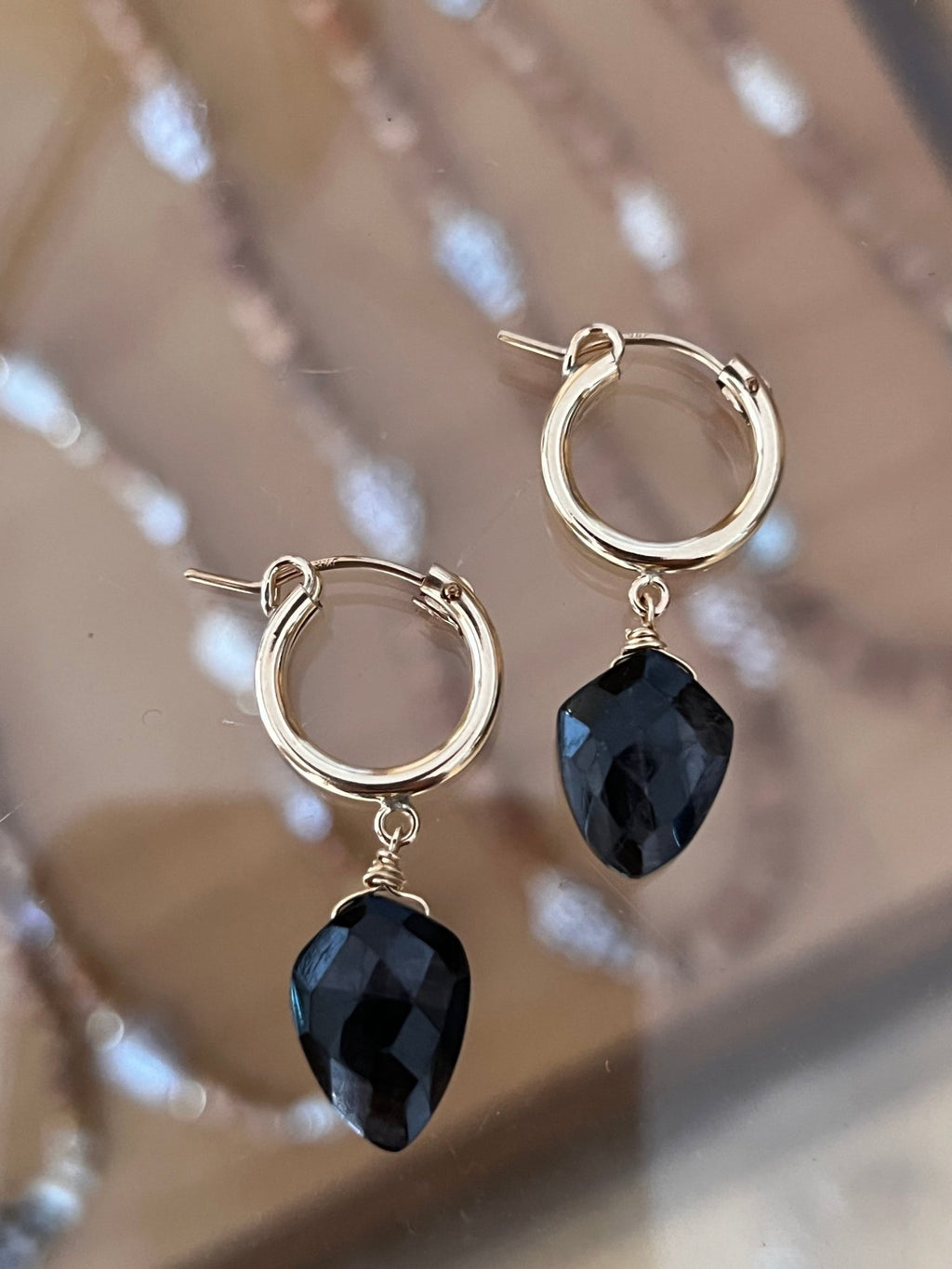 Gemstone Arrow Hoops