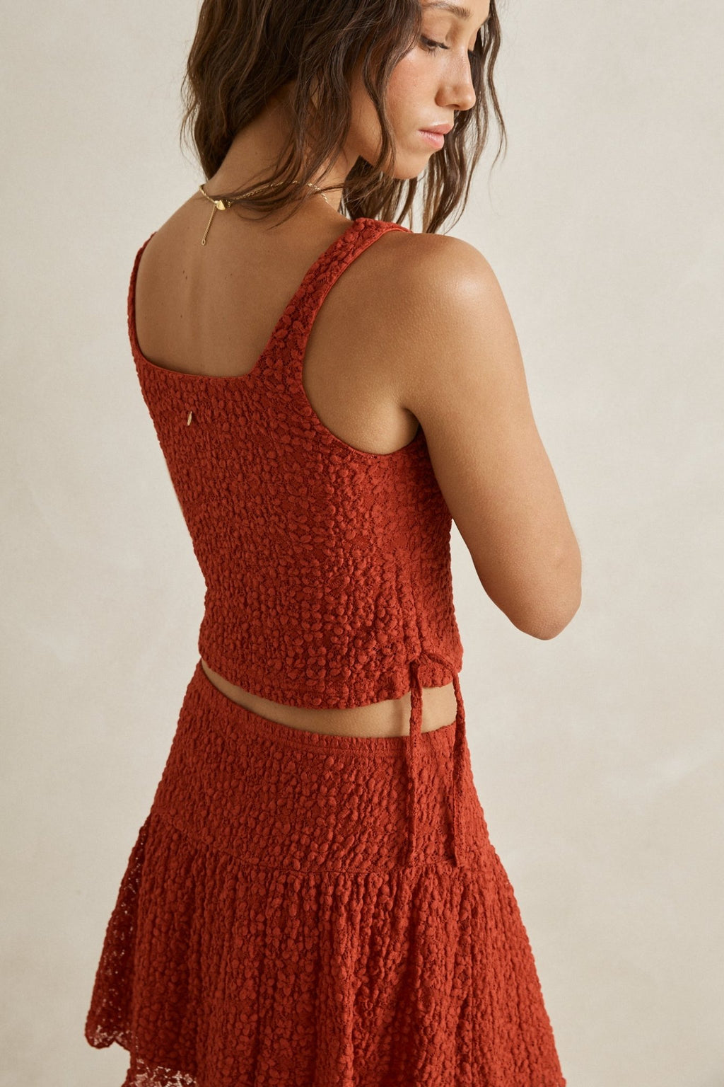 RhythmGigi Lace Tie Side TopTops