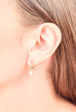 Icicle CZ Huggie Hoops