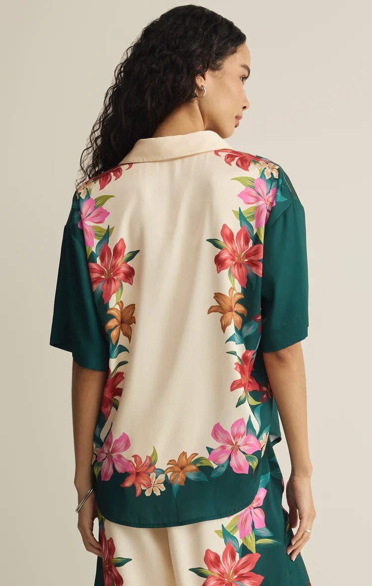 Z SupplyLani Floral Button UpTops