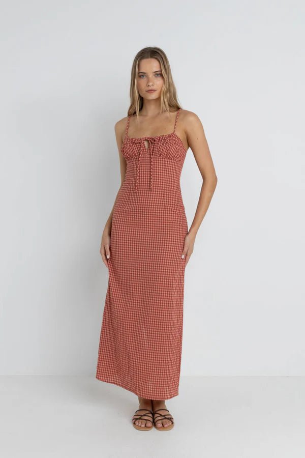 Lola Check Maxi Dress