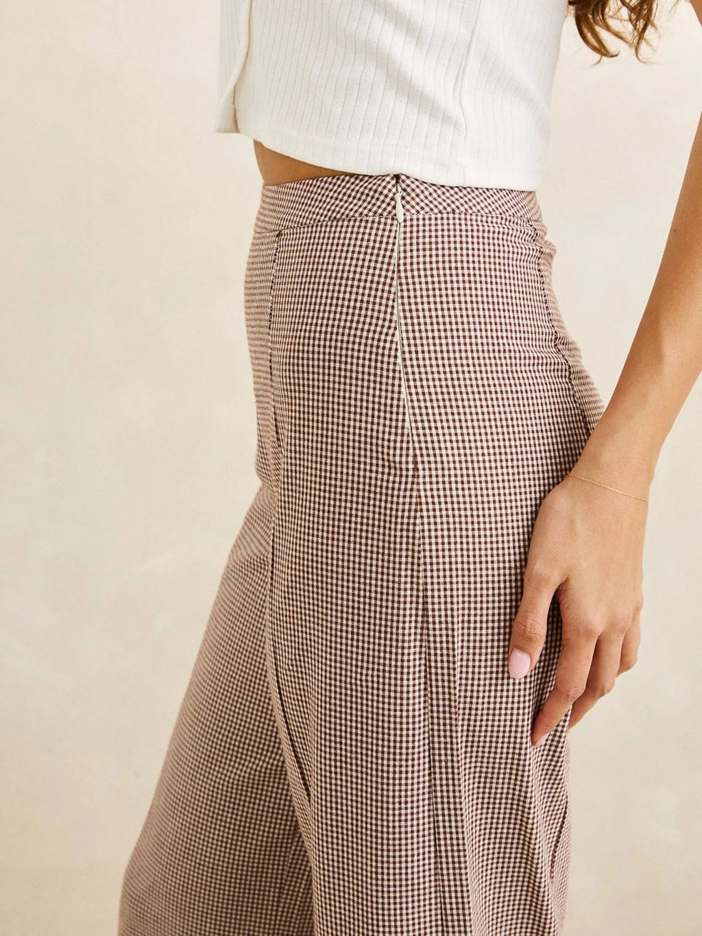 RhythmLondon Check Wide Leg PantPants