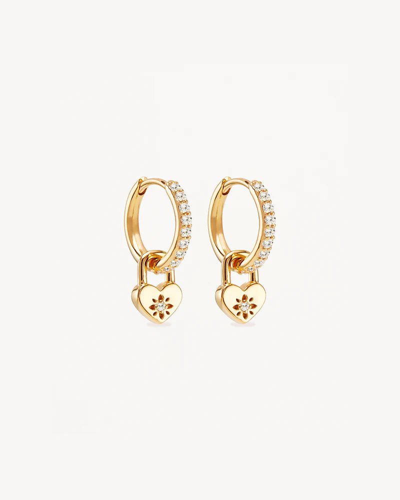 Love Unlocked Padlock Hoops