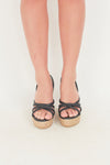 Margaritas Raffia Strappy Wedge