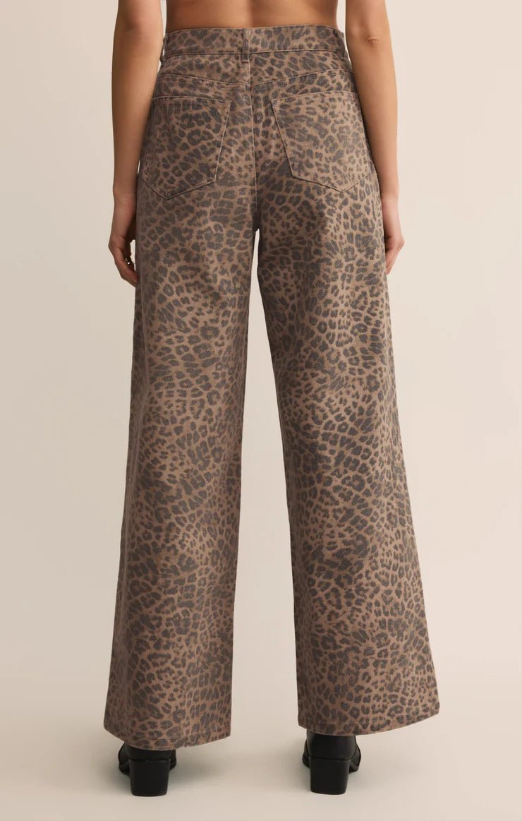 Z SupplyMarli Denim Leopard PantJeans