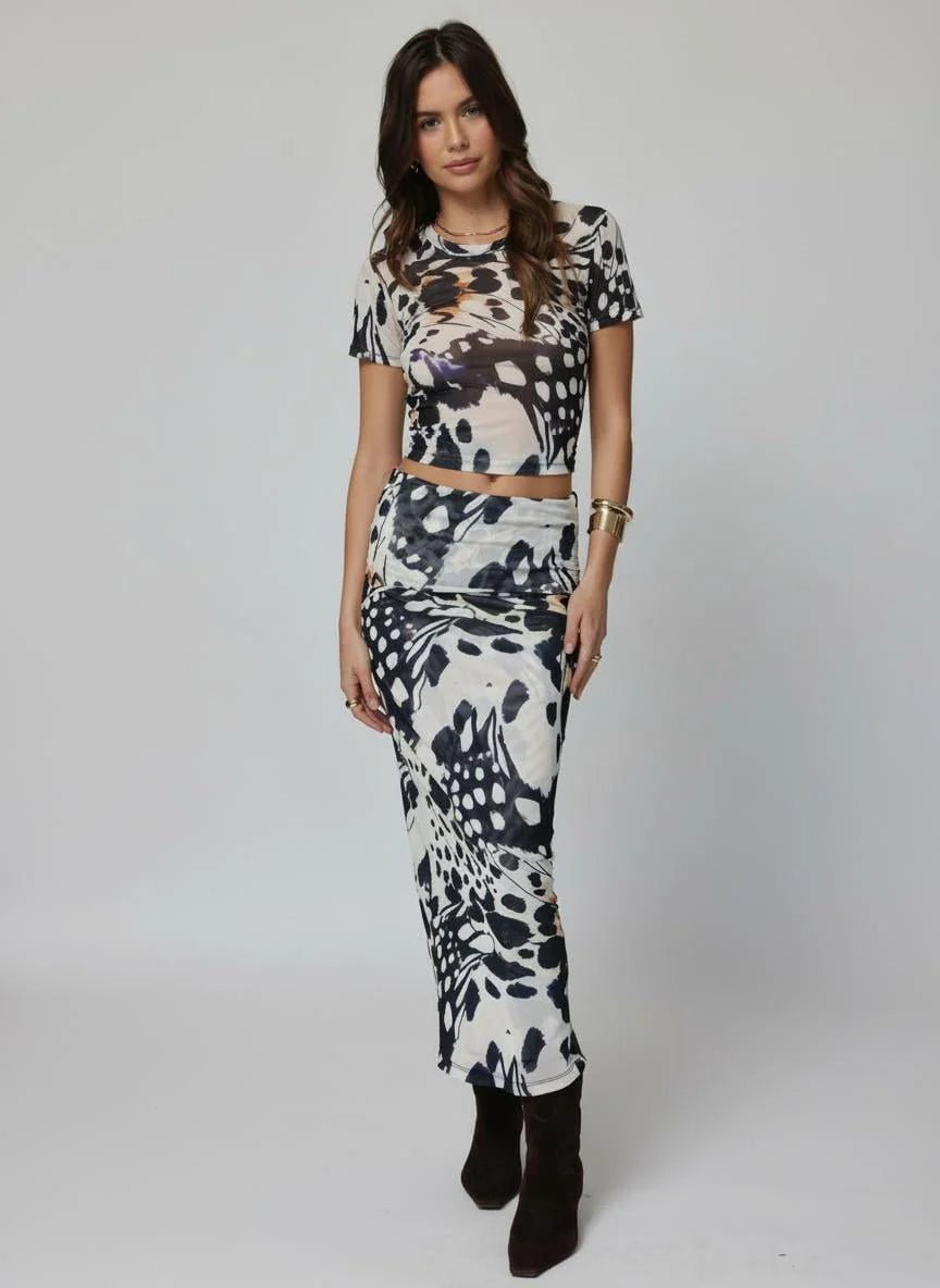 StillwaterMesh Fold Down Maxi SkirtSkirts