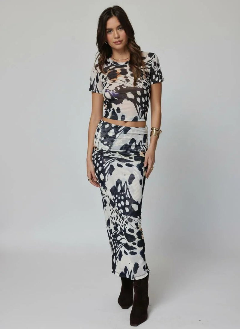 StillwaterMesh Fold Down Maxi SkirtSkirts