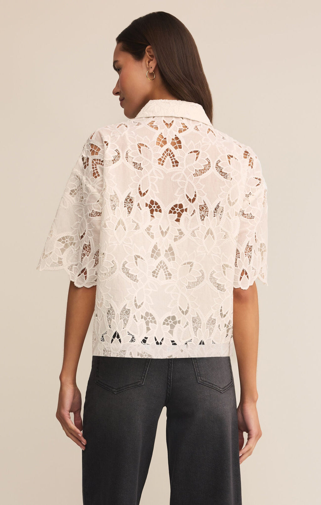 Z SupplyMidnight Lace TopButton Down