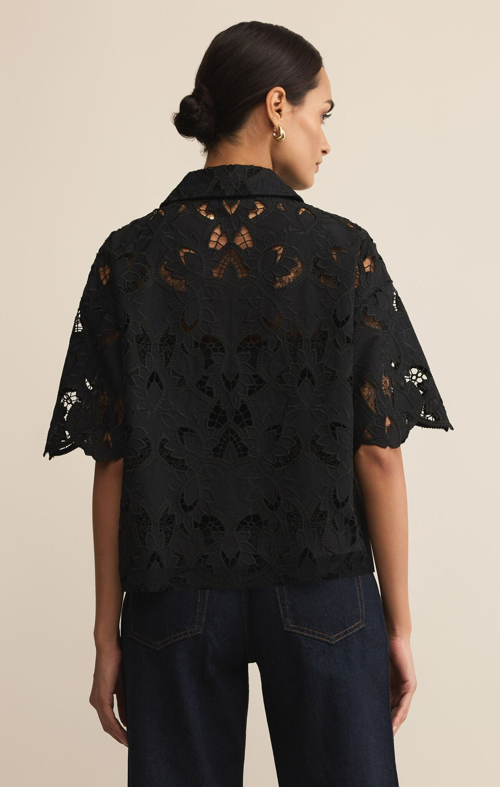 Z SupplyMidnight Lace TopButton Down